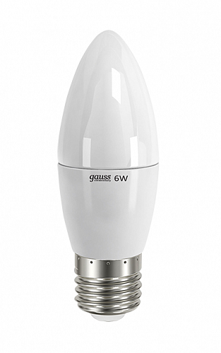 Лампа светодиодная свеча 8W/ E27 2700K 220V Gauss Elementary (33218)