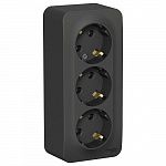 BLANCA розетка наружняя 3-я с/з 16А 250V (антрацит)